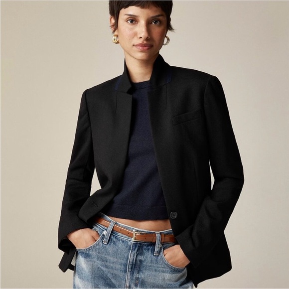 J. Crew Women's Black Regent Blazer in 4 season stretch - size 2 - Picture 1 of 8